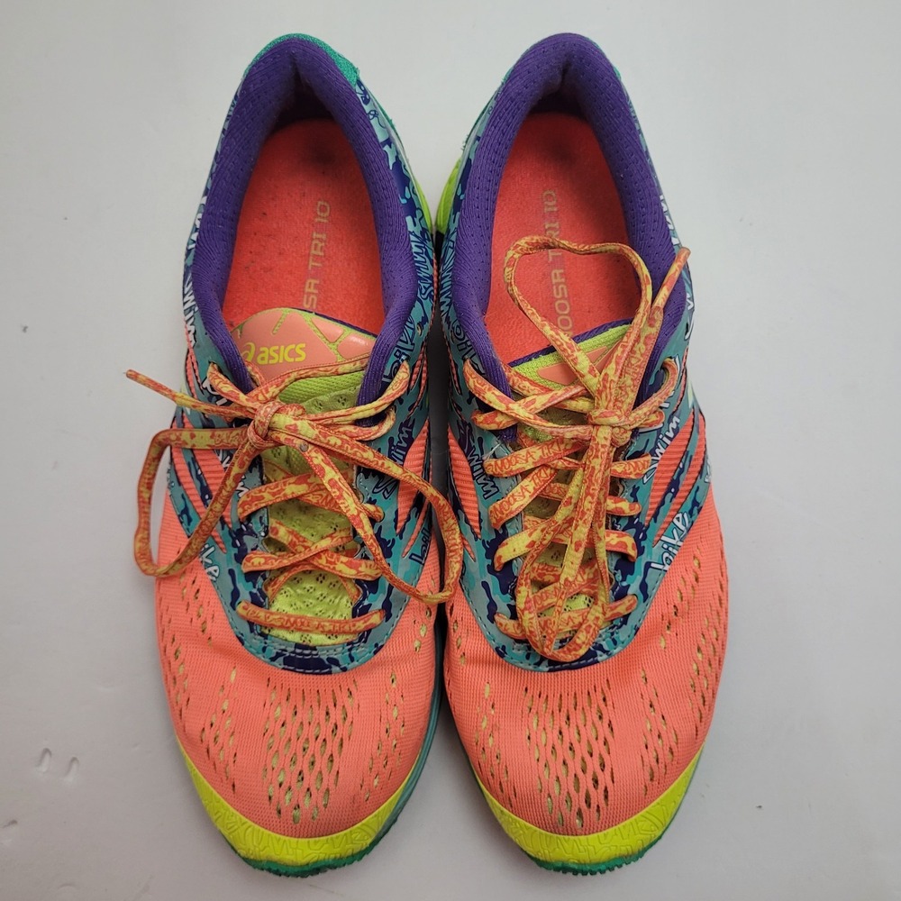 ASICS Triathlon Running Shoes GEL-Noosa Tri 10 Womens 8.5 Colorful - Picture 7 of 9